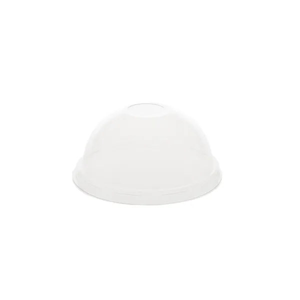 Capac bombat dome cu orificiu pentru pai , PP , transparent, D95 mm ,100