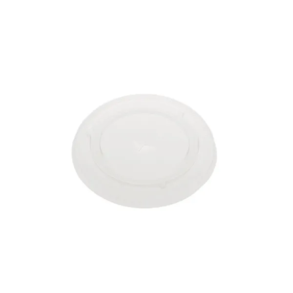 Capac plat cu orificiu pentru pai ,PET, transparent, D97 mm , 50 buc ,20 set/bax