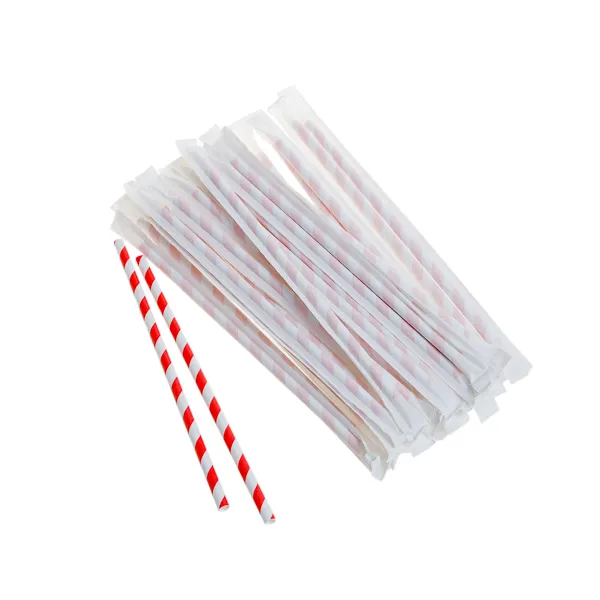 Paie drepte ambalate individual,color, D6-D8 mm ,h197 mm , 250-500 buc