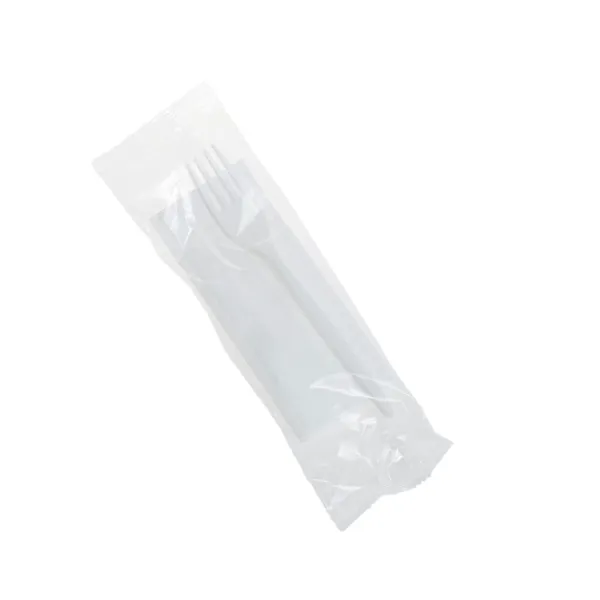 Set tacam Furculita+Servetel, h167 mm, PLA,alb , ambalat in BOOP,100 BUC, 10