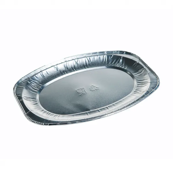 Platouri ovale 252G/350G/450G/550G aluminiu, 252×180 mm,10 buc, 15 set/bax