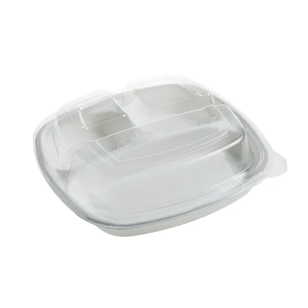 Capac Farfurii patrate Bio 3 compartimente 230×230 mm,P039-3C