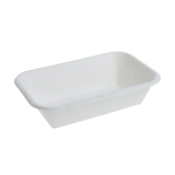 Tava Bio 32 oz T056 , trestie de zahar, alb,215X140 mm,50 buc,12 set/bax