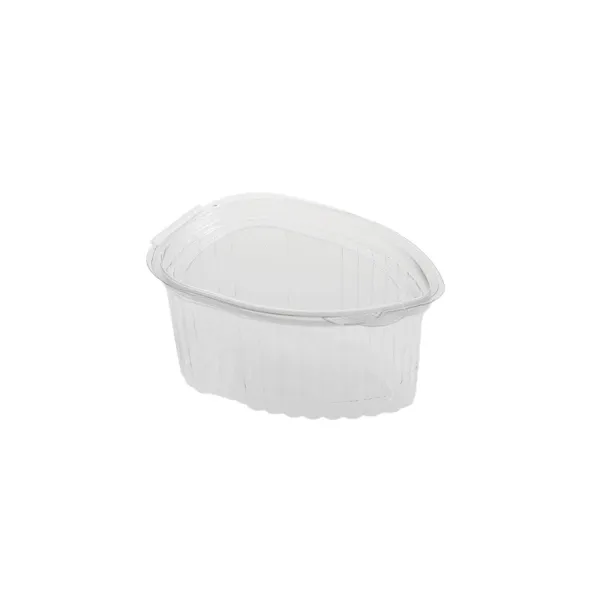 Sosiere triunghi 50-80 cc cu capac atasat,PET transparent ,100 buc,12