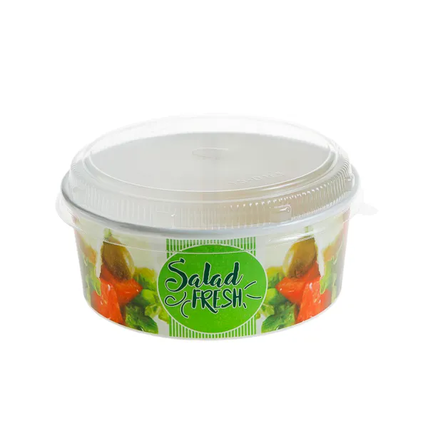Capace pentru Caserole salata 30 oz, PET,transparent,D165 mm,50 buc,12