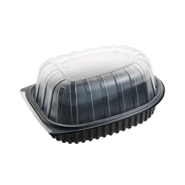 Caserole pentru pui si peste ,PP,negru +Capac ,PP,transparent FT650 B+FT651 B