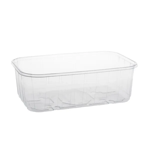 Caserole 500/1000 cc ptr.legume-fructe fara capac,PET,transparent