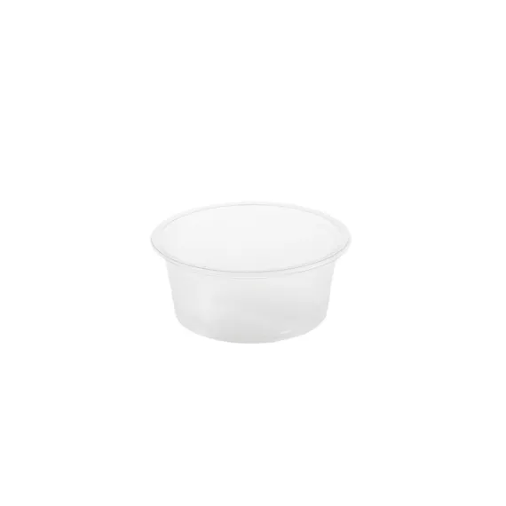 Caserole 200 cc rotunde ,PP,transparent, fara capac ,D100 mm,100 buc,20 set/bax