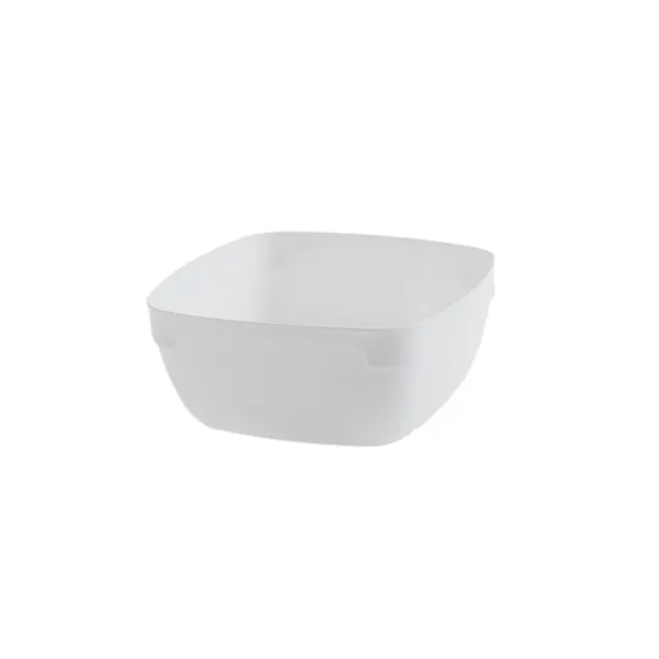 Bol patrat pentru desert 300 ml SB D11, PS,alb/transparent,110×110 mm,12