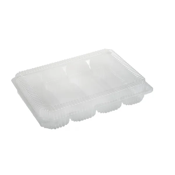 Caserole 1680 cc 4 eclere cu capac atasat IT-534U,OPS/PET transparent