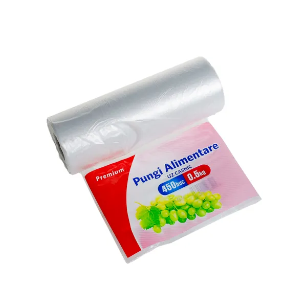 Pungi alimentare pentru uz casnic PREMIUM 0.5/1/2/3 kg la rola, HDPE