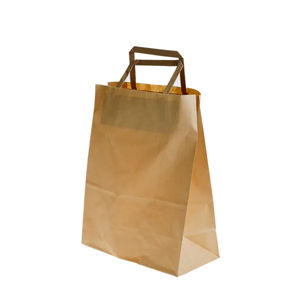 Pungi de hartie cu maner 22x28x11 cm, hartie , kraft,500 buc/bax